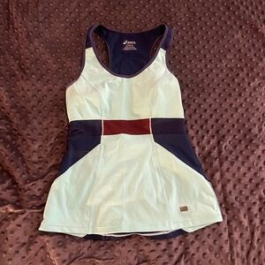 ASICS Women's Light Green and Navy Camisole